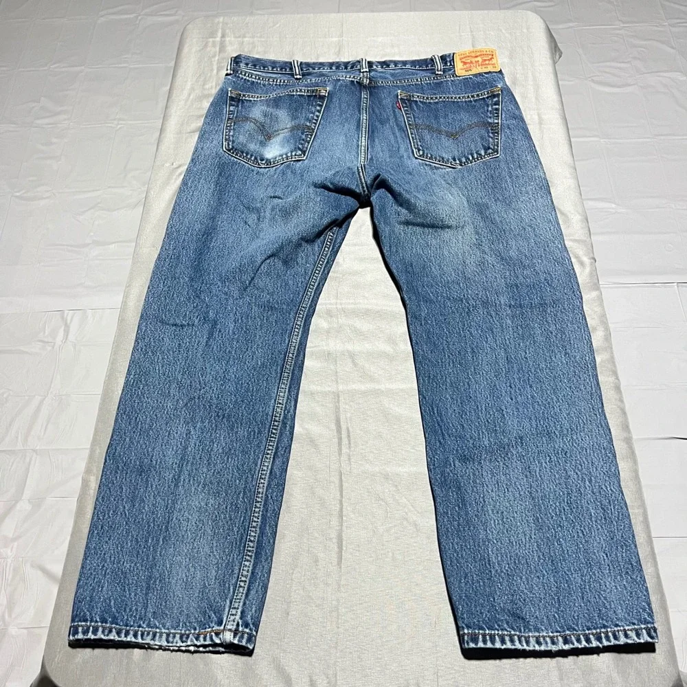 Levis 505 Regular Fit Mens Jeans 40x30 Medium Wash Blue Straight Leg 00505-0216